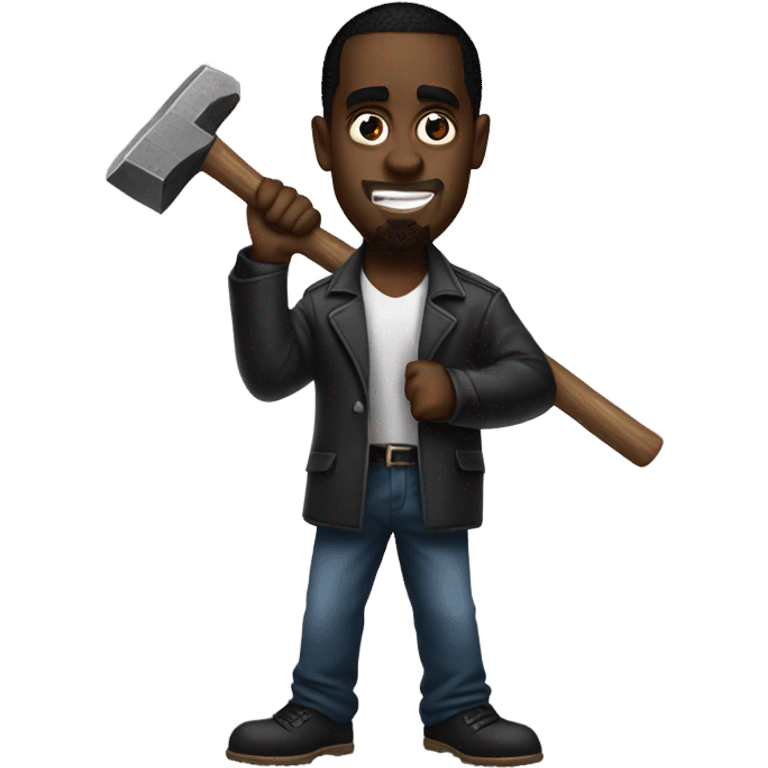 p. diddy holding a hammer  emoji