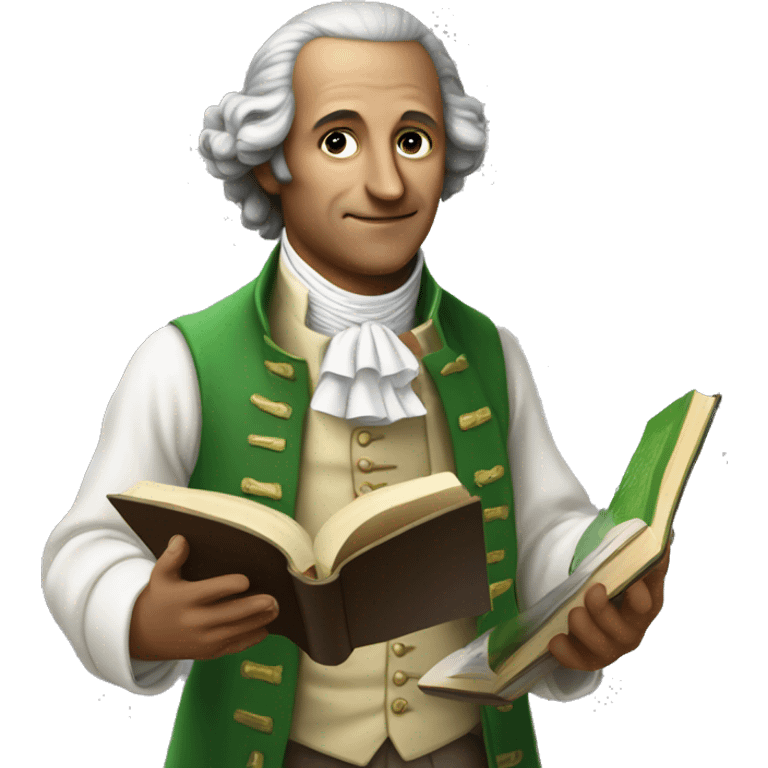 Goethe holds a book in his hand emoji