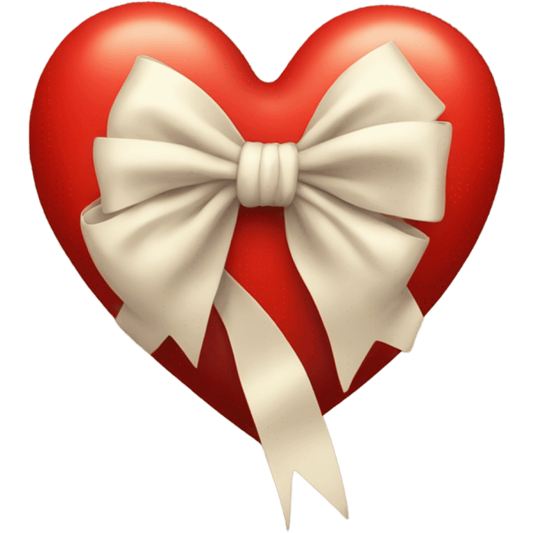 Red heart with bow emoji