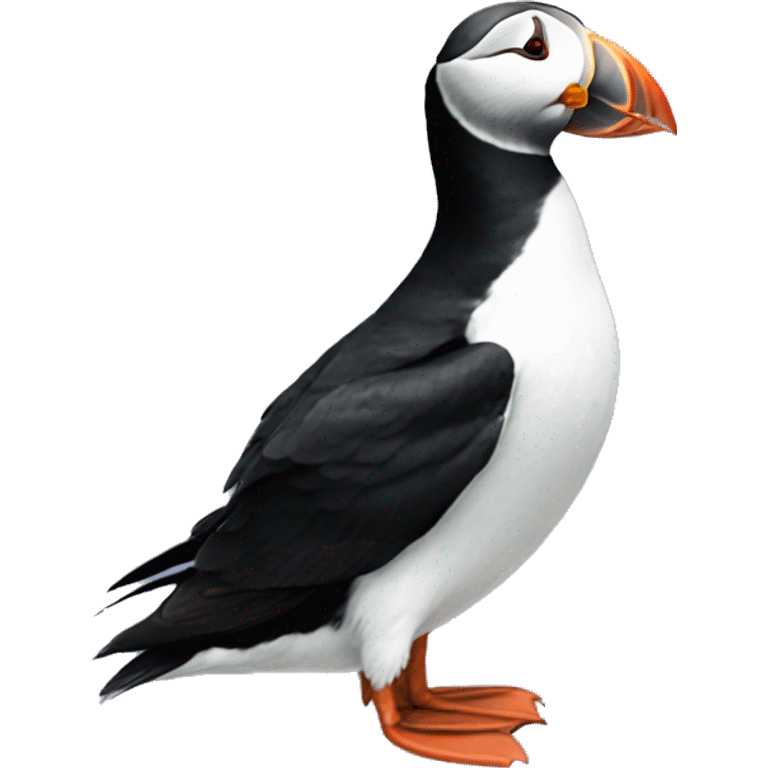 puffin sitting on a whale emoji