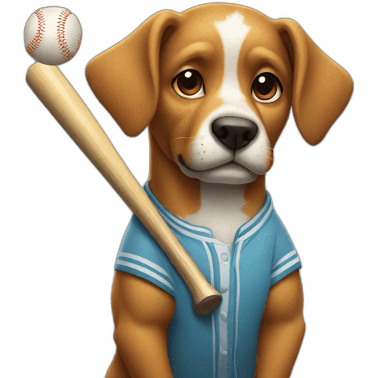 dog with baseball bat emoji