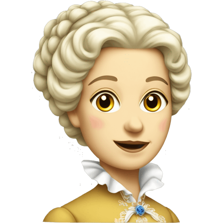 18th century Swiss lady in dress emoji