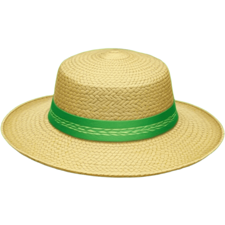 Cinematic Realistic image of a traditional rice farmer's hat, crafted from woven natural fibers with delicate texture details, set against a lush backdrop of vibrant green rice paddies under gentle, early morning light that evokes rural tradition. emoji