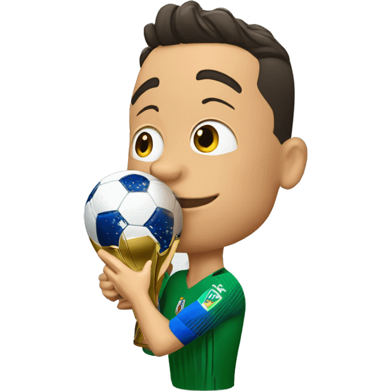 Cristiano Ronaldo Kissing the world cup emoji