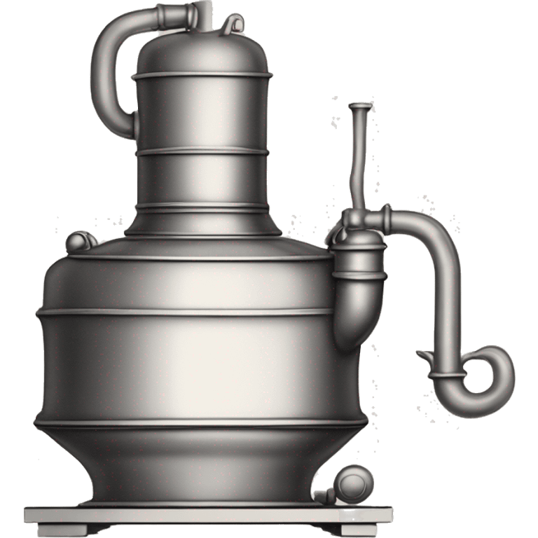 Traditional rectangular shape with rounded shoulders. Short cylindrical neck with a cork or screw cap. Large, rectangular with rounded corners. "Elixir d'Anvers" in elegant letters at the top. Illustration of a distillation kettle below the name.
 emoji