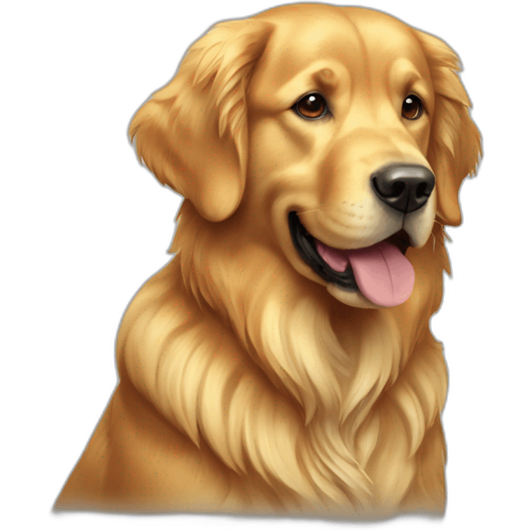 Dog Canine Golden Retriever Full-height emoji