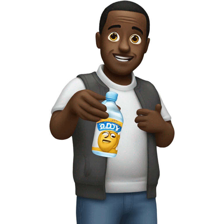 PDIDDY holding baby oil emoji