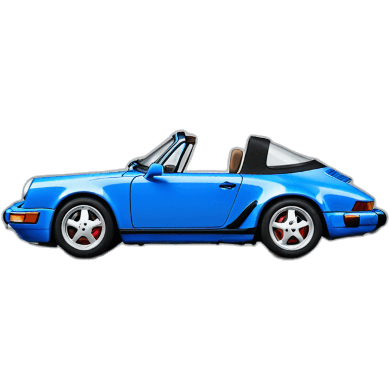 Une Porsche 964 targa bleue emoji