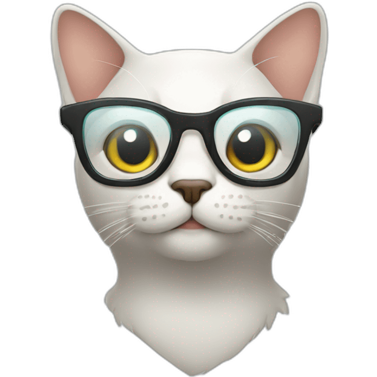 cat with glass emoji