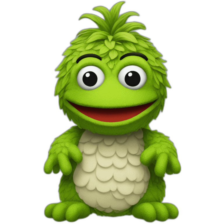 sesame street kappa yokai puppet emoji