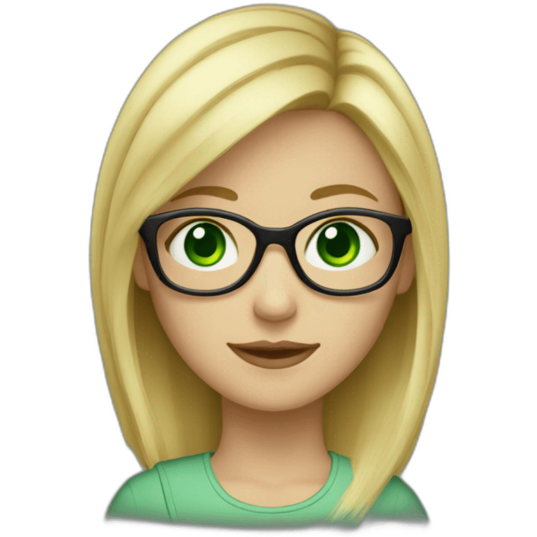 blond-girl-with-glasses-and-emerald-green-eyes-and-short-hair-with-laptop emoji