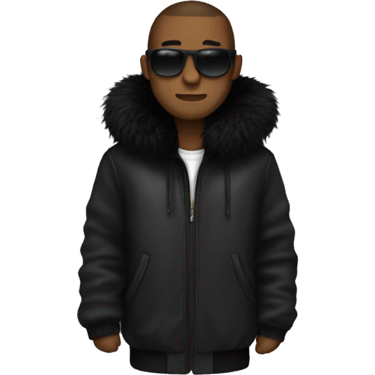 black furr jacket emoji