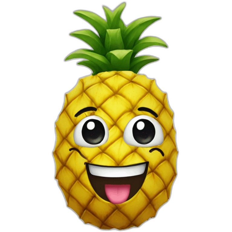 pineapple smiling emoji