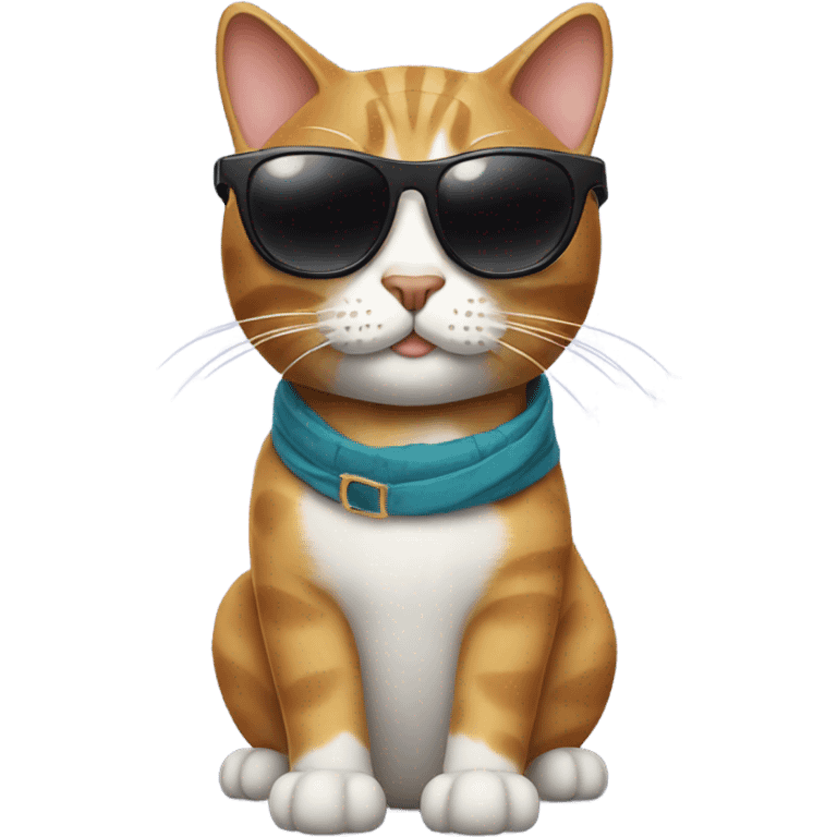 Cat with sunglasses emoji