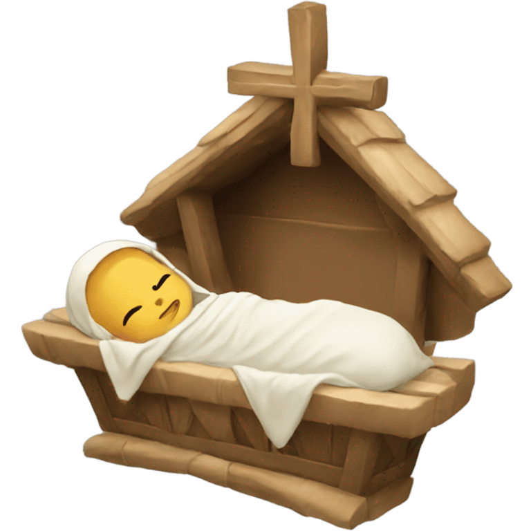 Baby Jesus in a manger  emoji