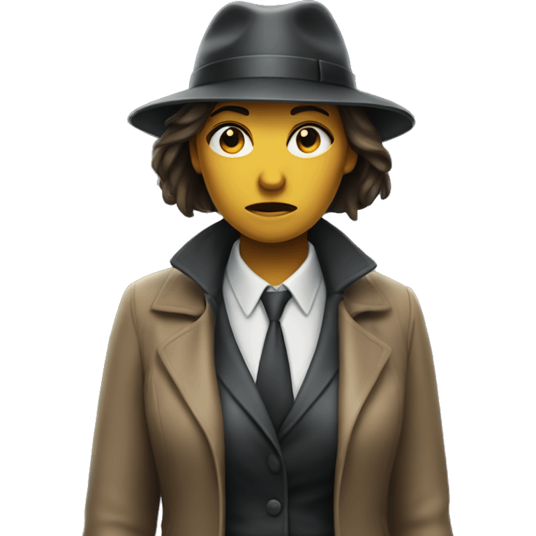 Unsuccessful, as woman detective on rainy weather  emoji