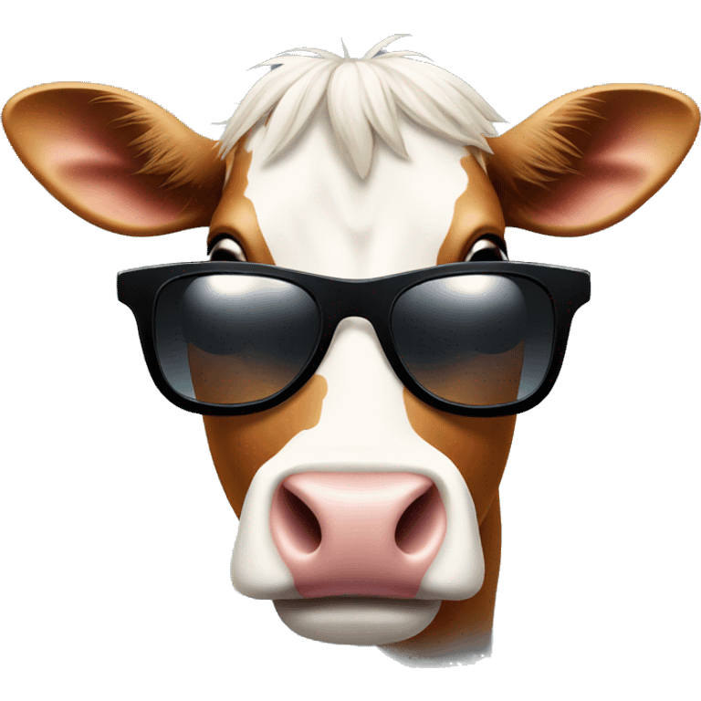 Cow with sunglasses  emoji