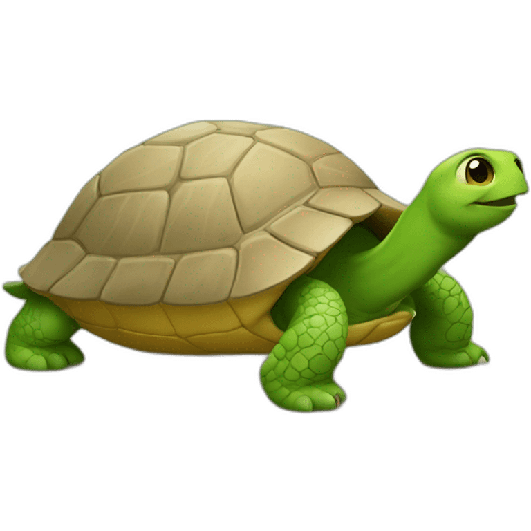 Chat sur une tortue emoji