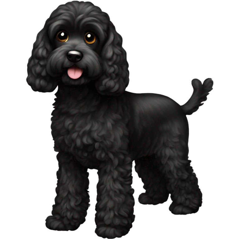 black cockapoo  emoji