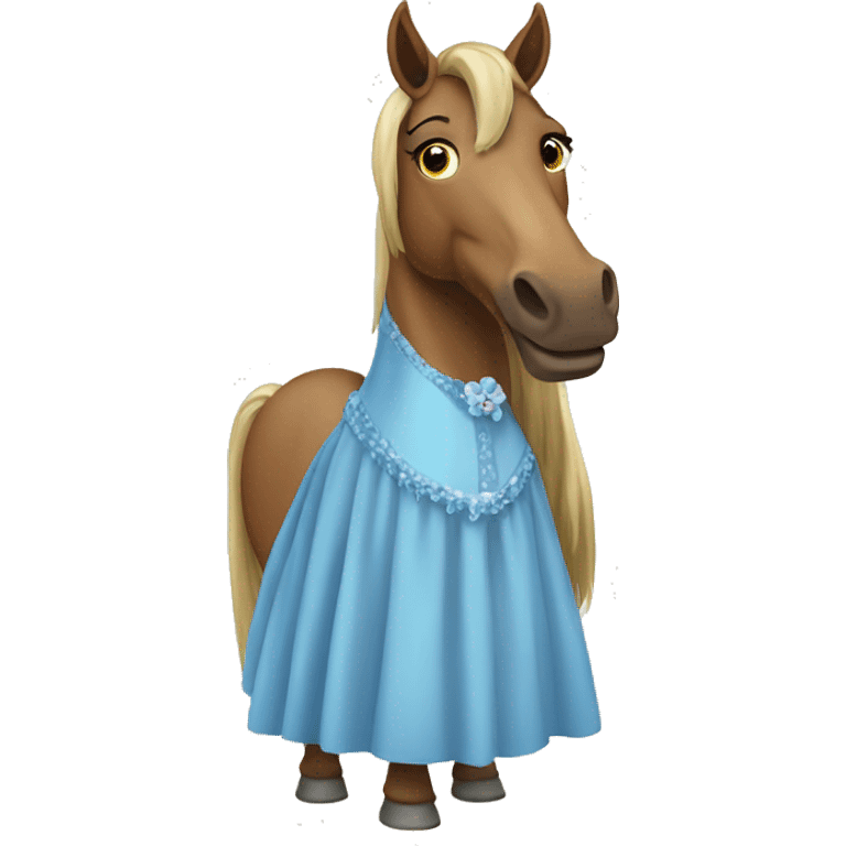 a horse wearing a dress emoji