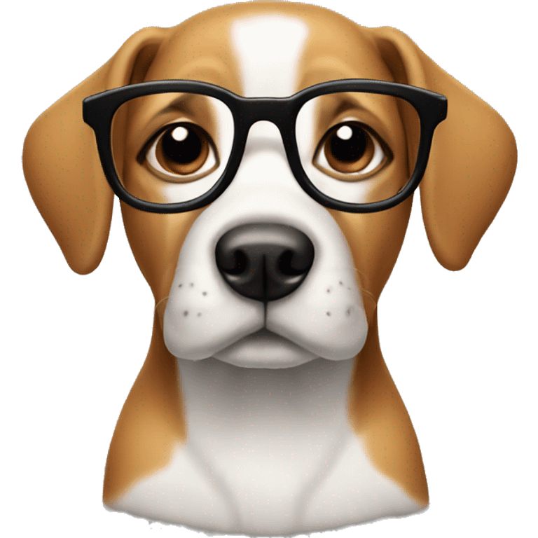 Dog with glasses  emoji