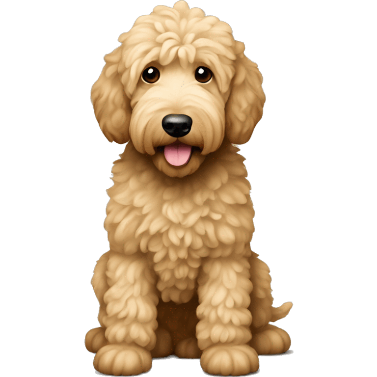 Beige goldendoodle emoji