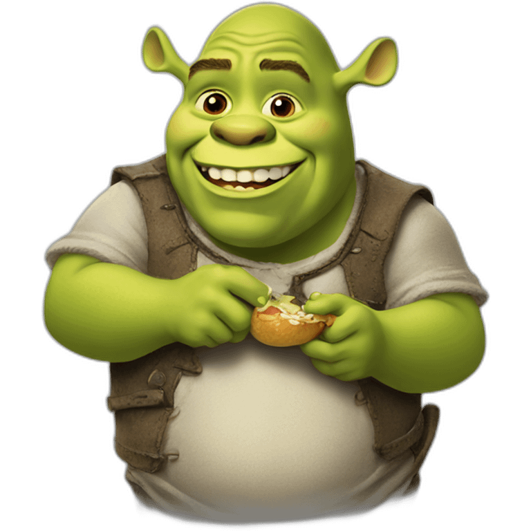 shrek eats gray mouse emoji