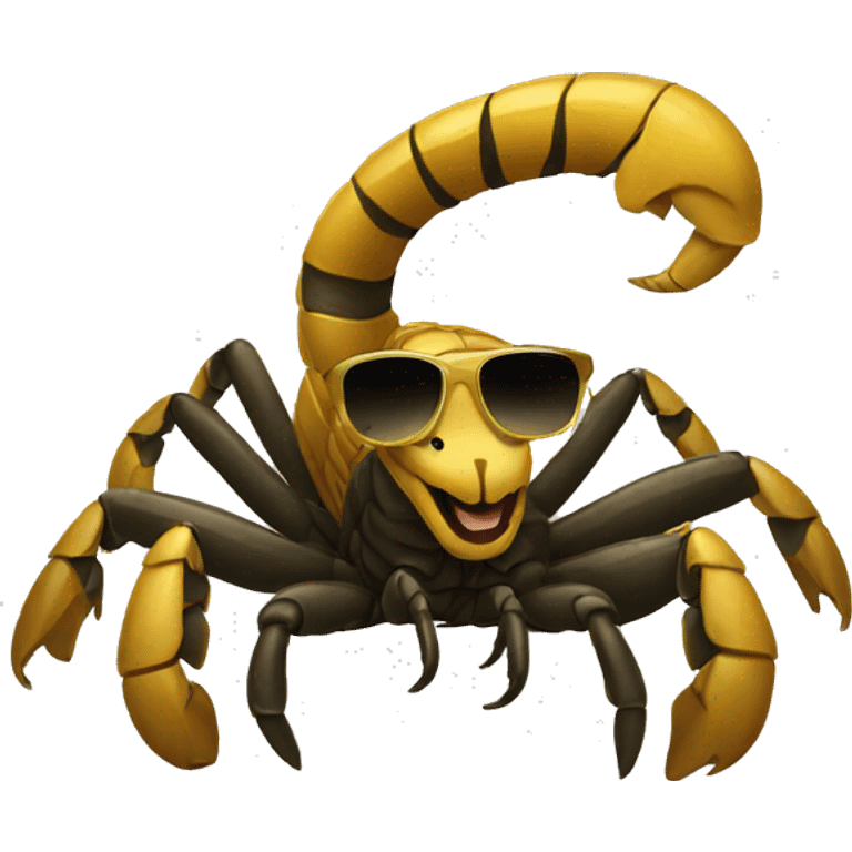 Scorpion with sunglasses emoji