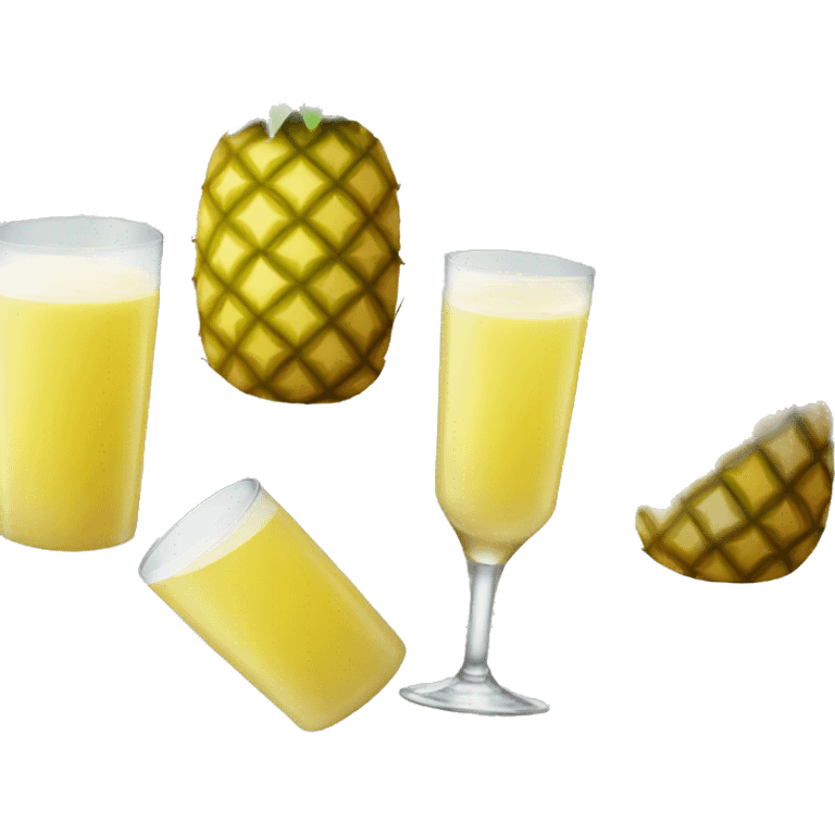 a glass of pineapple juice emoji