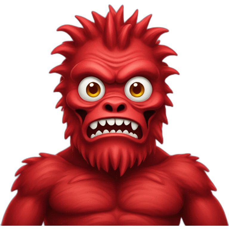 red monster with ྀི emoji