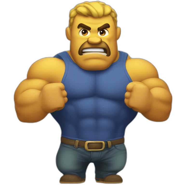 giga chad with big muscles emoji