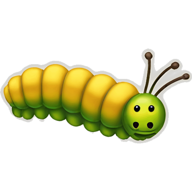 Buttery eating caterpillar emoji