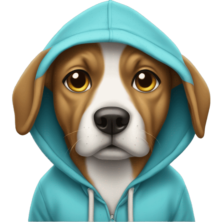 dog wearing a hoodie emoji