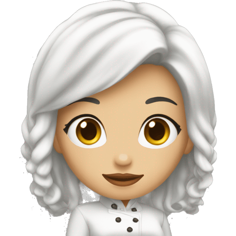 Novia blanca pelo cafe y novia blanca pelo negro emoji