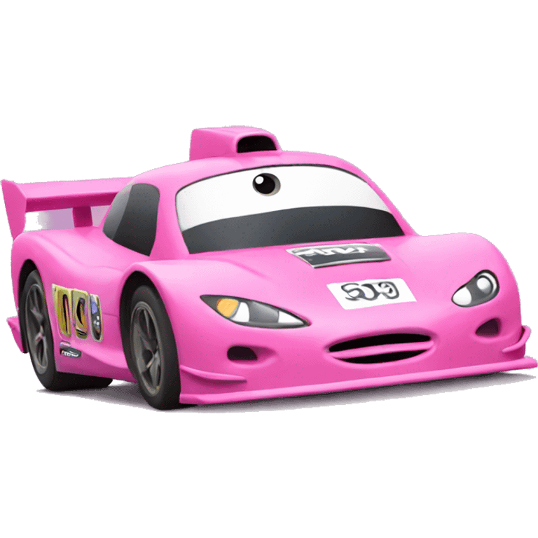 Pink race car emoji