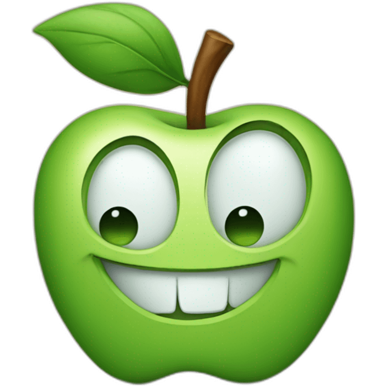 Smirking apple emoji