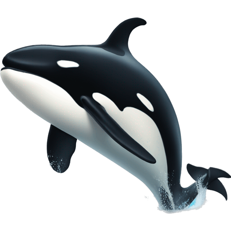  large black and white killer whale emoji