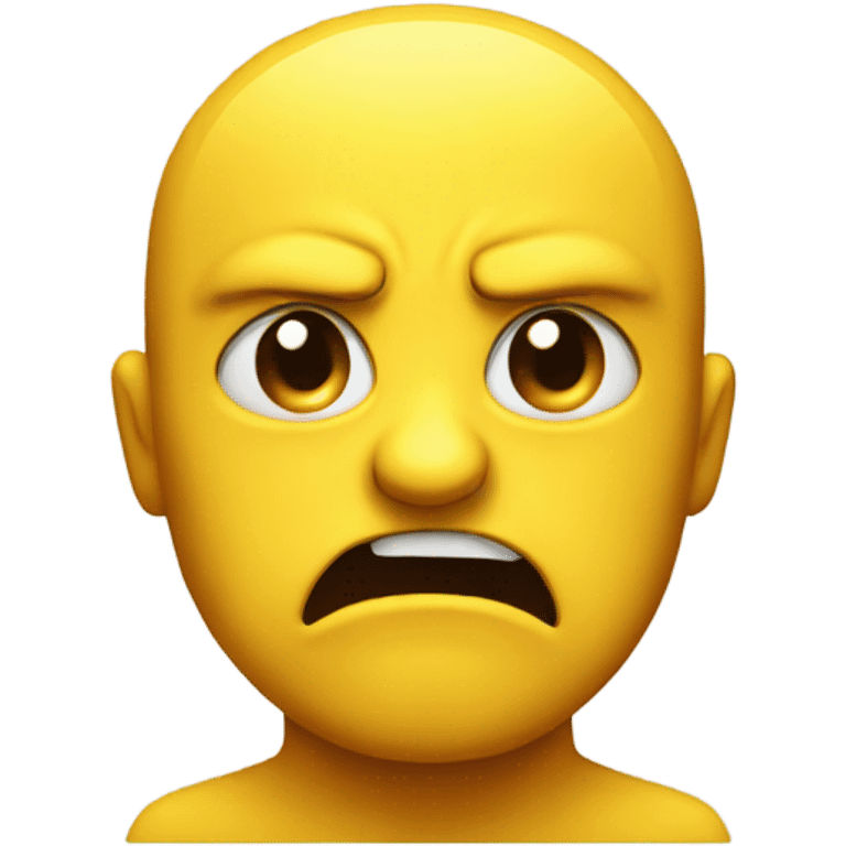 angry with yellow face emoji