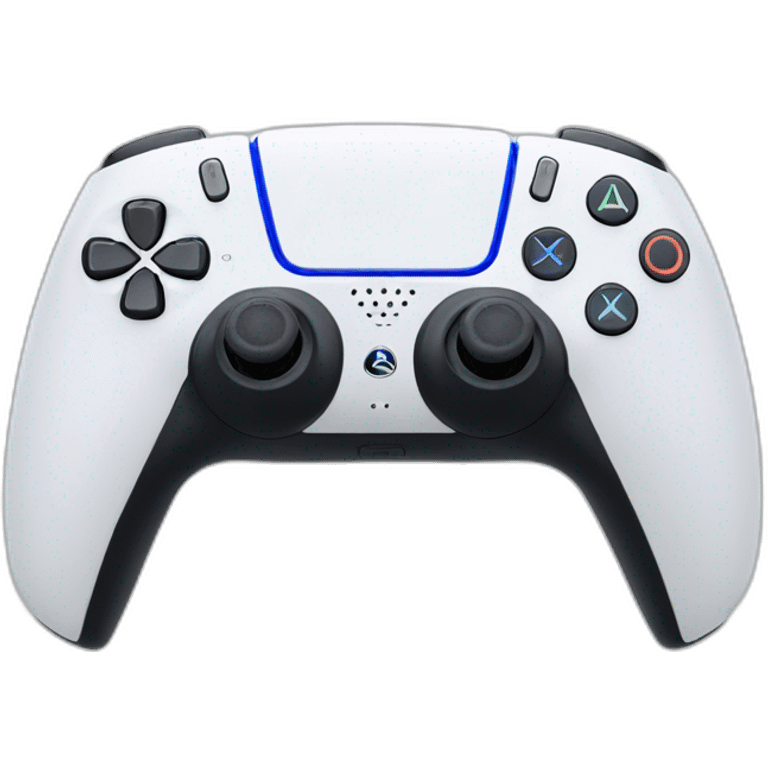 White Ps5 dualsence pro controller emoji