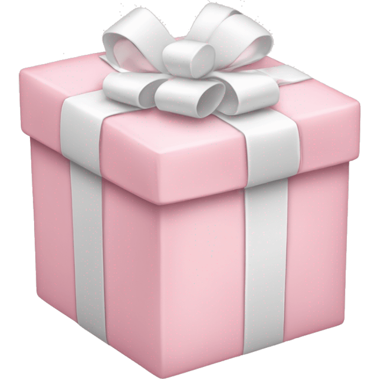 baby pink and white wrapped gift emoji