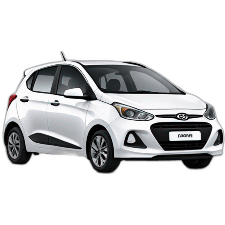 White Hyundai Grand i10  emoji