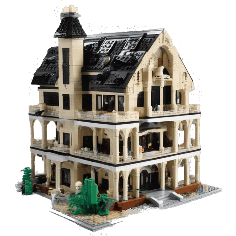 Lego Barbie’s and Darth’s very dusty and old disturbing disgusting ghostly haunted horror dream house mansion  emoji