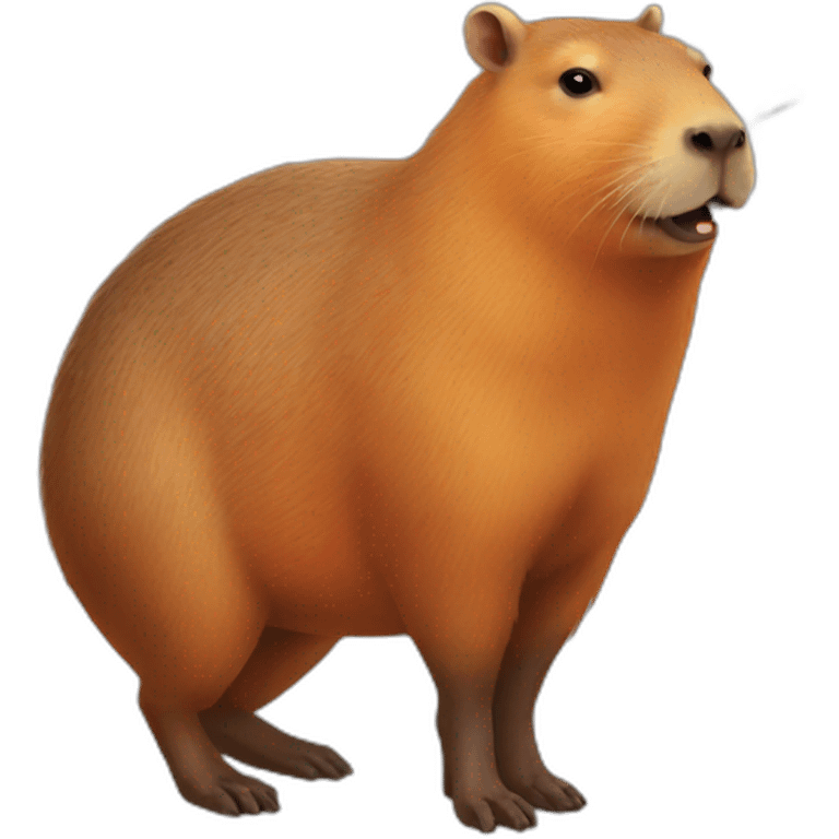 capybara with orange emoji