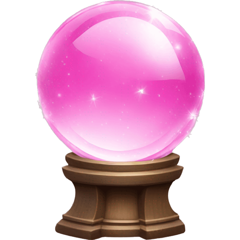 Pink crystal ball sparkles emoji