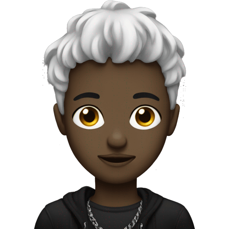 Black boy goth emoji