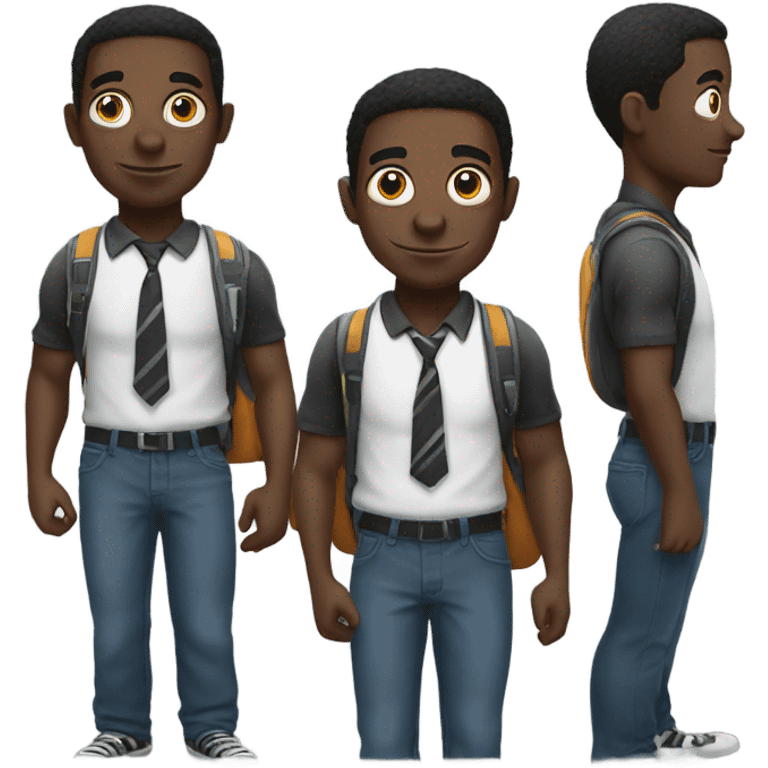 black spiderman go to school  emoji