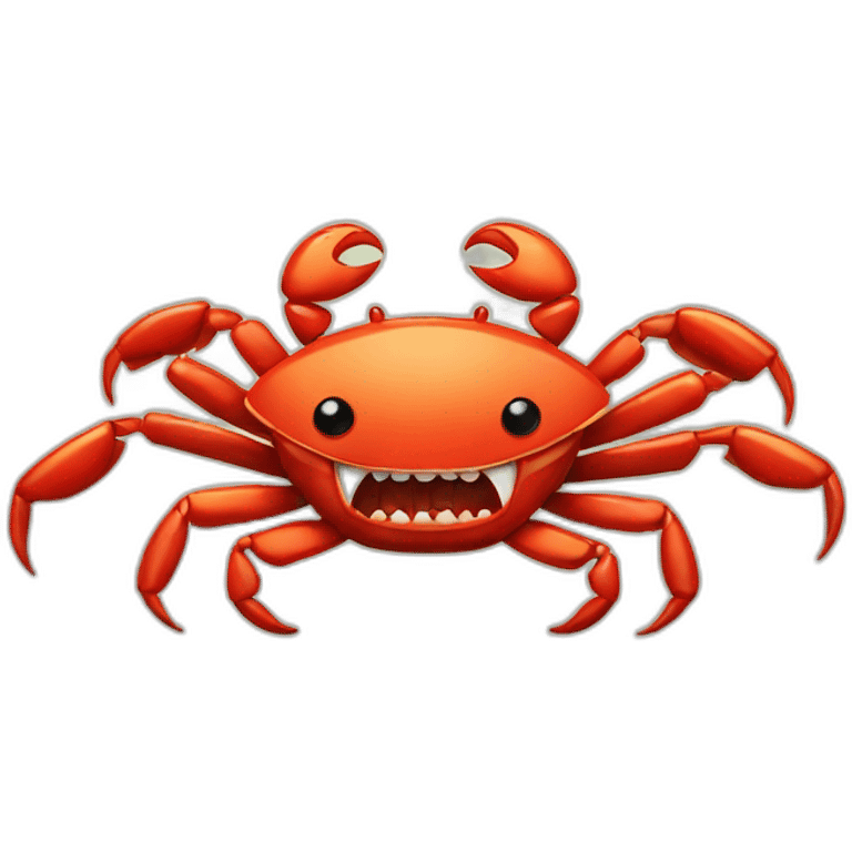 angry crab with knife emoji