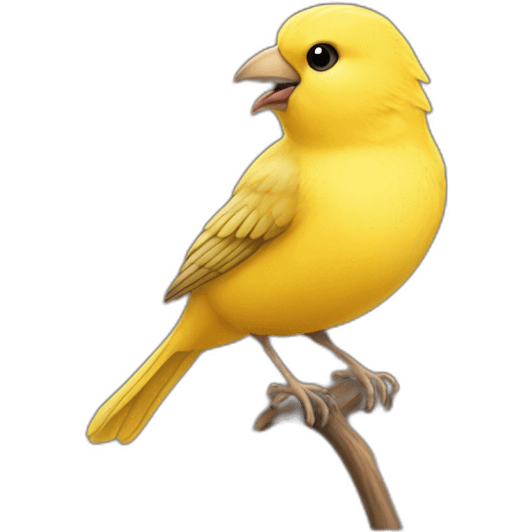 Canary. Singing emoji