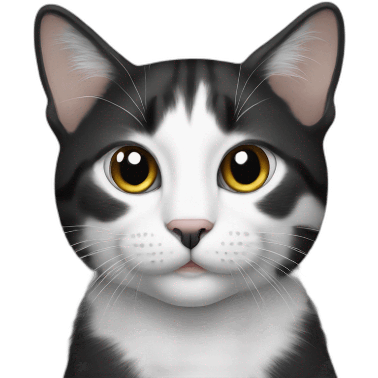 cat black and white emoji