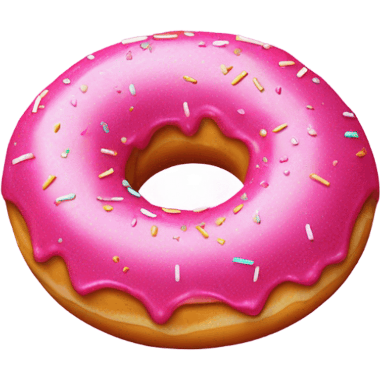 Hot and light pink glitter donut emoji